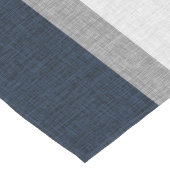 濃い青灰色の基本ストライプ抽象芸術 ロングテーブルランナー (コーナー)