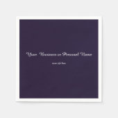 濃い青無地の色 – パーソナライズされた スタンダードカクテルナプキン (正面)