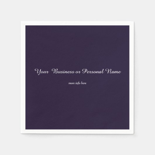 濃い青無地の色 – パーソナライズされた スタンダードカクテルナプキン (正面)
