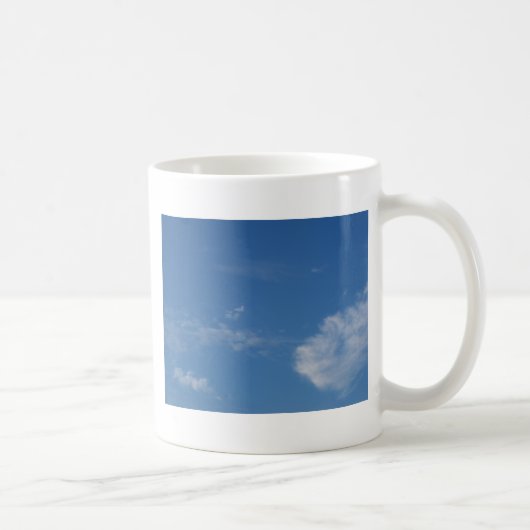 濃い青空の白い雲 コーヒーマグカップ (右)