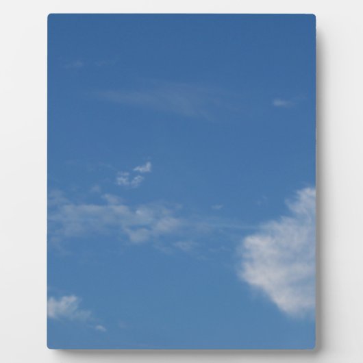 濃い青空の白い雲 フォトプラーク (正面)