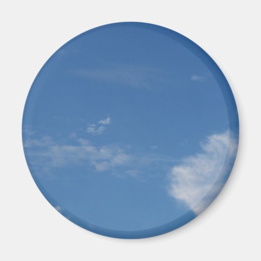 濃い青空の白い雲 マグネット (正面)