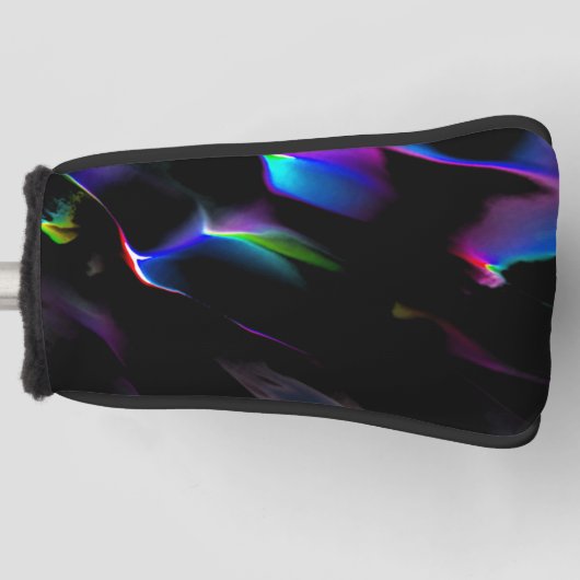 濃い青色が目立つデジタルダンス ゴルフヘッドカバー (正面)