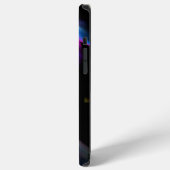 濃い青色が目立つデジタルダンス iPhoneケース (左側面)