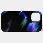 濃い青色が目立つデジタルダンス iPhoneケース (裏面横)