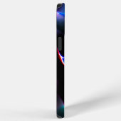濃い青色が目立つデジタルダンス iPhoneケース (右側面)