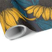 濃い青色のコネフラ ラッピングペーパー (ロールコーナー)