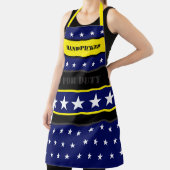 濃い青色の明るい黄色と黒 エプロン (インサイチュ)