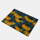 濃い青色の黄色い円錐花序 ドアマット (アングル)
