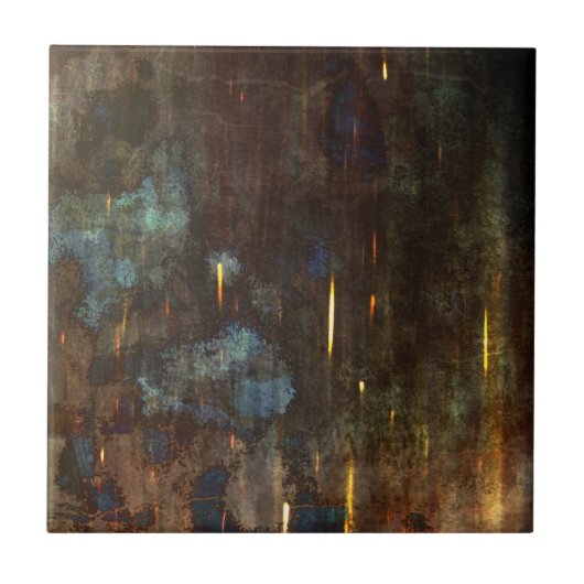 濃い青褐色の抽象芸術 タイル (正面)