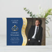 濃い青 |金ゴールド大学院波法法法法学Grad 案内状 (スタンド正面)