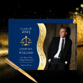 濃い青 |金ゴールド大学院波法法法法学Grad 案内状