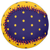 濃い青（黄色のオレンジ色のドットパターン） ソフトボール (正面左)
