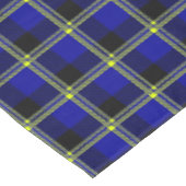 濃い青、黒と黄色の格子縞 テーブルクロス (アングル)