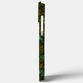 濃い黄土と緑の非常に素朴で古いテクスチャ Case-Mate iPhoneケース (裏面 / 左)