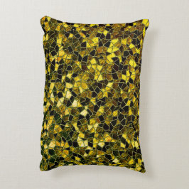 濃い黄土色のモザイク、オプション線の分割 アクセントクッション