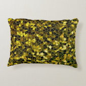 濃い黄土色のモザイク、オプション線の分割 アクセントクッション (裏面)