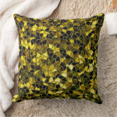 濃い黄土色のモザイク、オプション線の分割 クッション (ブランケット)