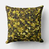 濃い黄土色のモザイク、オプション線の分割 クッション (裏面)