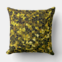 濃い黄土色のモザイク、オプション線の分割 クッション