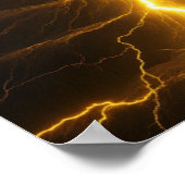 濃い黄色の嵐の毛皮 ポスター (角)