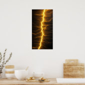 濃い黄色の嵐の毛皮 ポスター (キッチン)