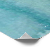 濃い黒い線で咲く花の水色 ポスター (角)