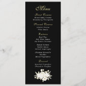 濃い黒の金ゴールド白のスクリプトエレガントフローラ プログラム (正面)