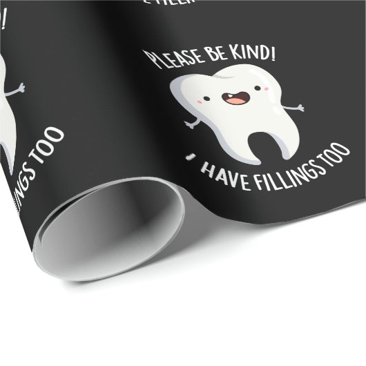 濃い黒を塗り過ぎる詰め物を持っている親切にしてください ラッピングペーパー (ロールコーナー)