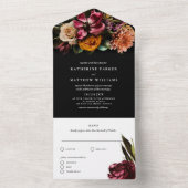 濃い+ムーディエレガントーフローラブ結婚ラック オールインワン招待状 (内側)