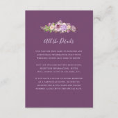 濃かわいらし紫色の花 | ズゲ結婚スト詳細 エンクロージャーカード (正面)