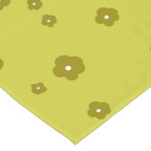 濃くて明るいオリーブの緑の花 ショートテーブルランナー (コーナー)