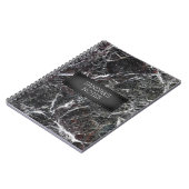 濃くて明るい灰色の大理石(赤) ノートブック (左側)