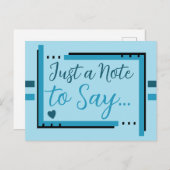 濃く淡い青を言うメモ ポストカード (正面/裏面)