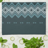 濃く淡い青 キッチンタオル (折り畳み)