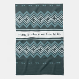 濃く淡い青 キッチンタオル