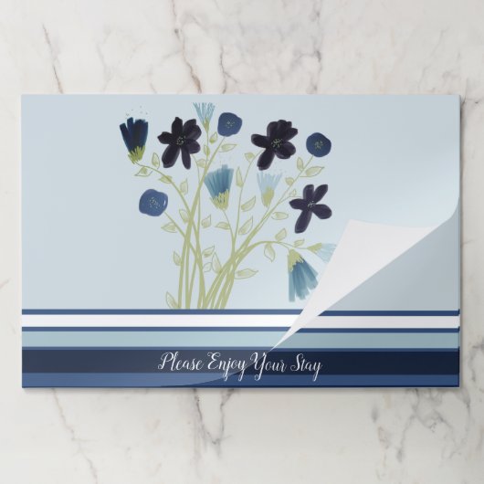 濃く淡い青 ペーパーパッド (折り畳み)