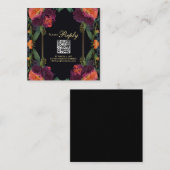 濃エレガントビクトリアン色ピンク色のフローラ エンクロージャーカード (正面/裏面)