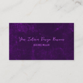 濃エレガント素朴色の紫のヴィンテージテクスチャ 名刺