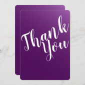 濃エレガント紫サンキューカード サンキューカード (正面/裏面)