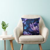 濃エレガント紫色の青蓮枕 クッション (椅子)