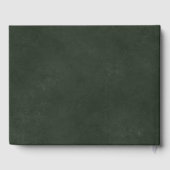 濃エレガント緑金ゴールド箔結婚タイポグラフィ ゲストブック (裏面)