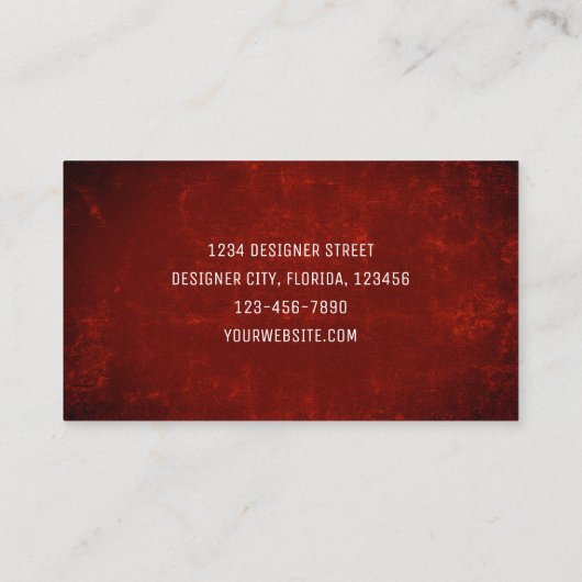 濃エレガント色のテクスチャの国素朴 名刺 (裏面)