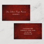 濃エレガント色のテクスチャの国素朴 名刺 (正面/裏面)