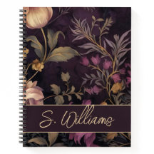 濃エレガント色の花柄