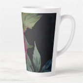 濃エレガント色ピンクフローラ水色 カフェラテマグ (右)