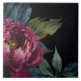 濃エレガント色ピンクフローラ水色 タイル