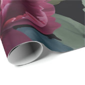 濃エレガント色ピンクフローラ水色 ラッピングペーパー (ロールコーナー)