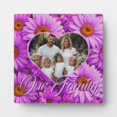 濃エレガント色ピンク色マゼンタフローラデイジー フォトプラーク (正面)