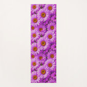 濃エレガント色ピンク色マゼンタフローラデイジー ヨガマット (正面)